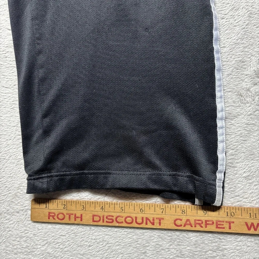 Vintage Adidas Y2K Baggy‎ Track Pants Men's M 3 Stripe Black Warm Ups Climalite